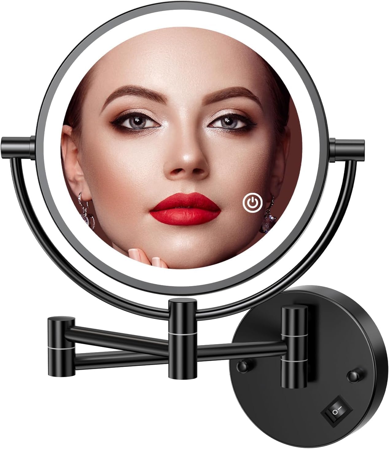 Auxmir 8 Miroir Grossissant Mural 1X/20X, Charge USB 3200mAh, Miroir Grossissant Lumineux avec 3 Modes de Couleur, Double Écran Tactile, Mirroir 360° Pivotant et Extensible pour Salles de Bain Auxmir 8 Miroir Grossissant Mural 1X/20X, Charge USB 3200mAh, Miroir Grossissant Lumineux avec 3 Modes de Couleur, Double Écran Tactile, Mirroir 360° Pivotant et Extensible pour Salles de Bain