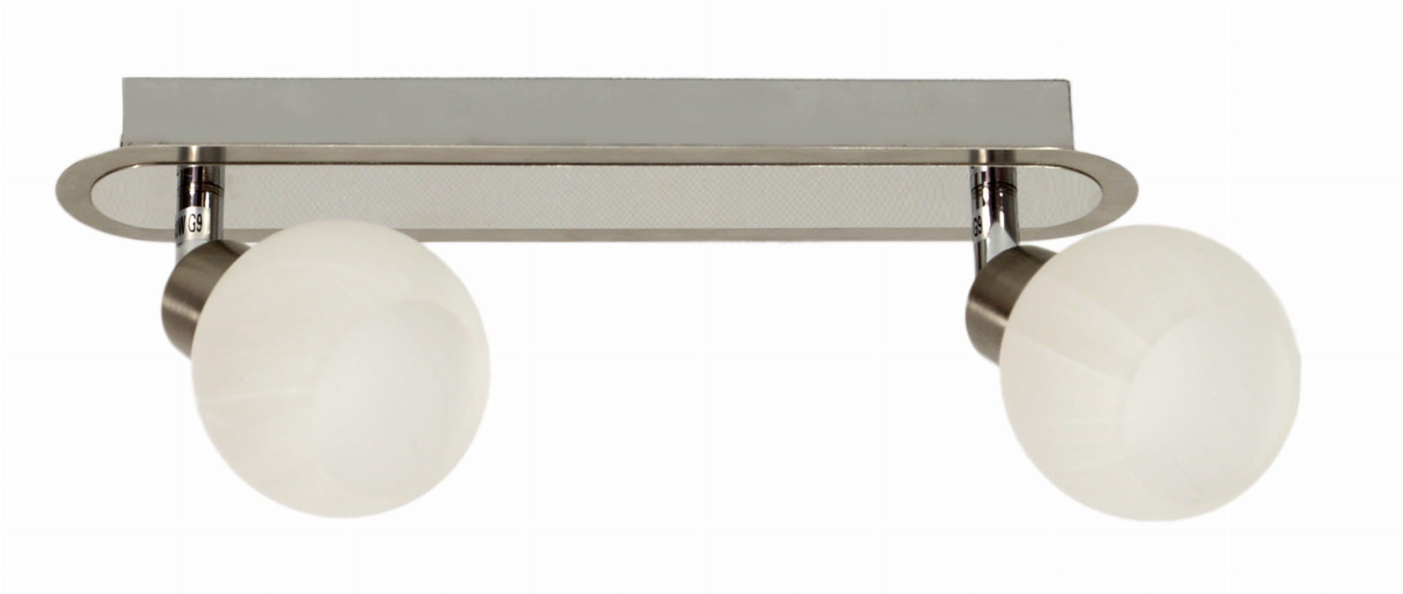 Kinkiet ścienny Alabaster srebrno-biały 2xG9x40W wym: 16 x 42 x 7 cm szkło IP20 Candellux