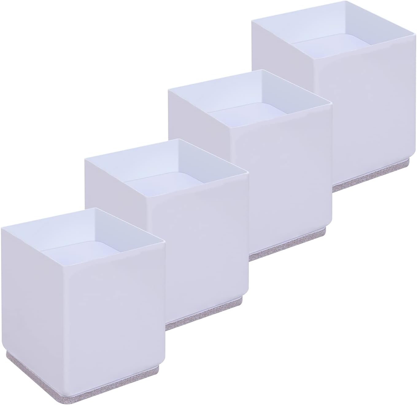 4 Pièces Rehausseur de Meubles en Acier Carbone, Hauteur de 3 cm Rehausseur Pieds de Lit