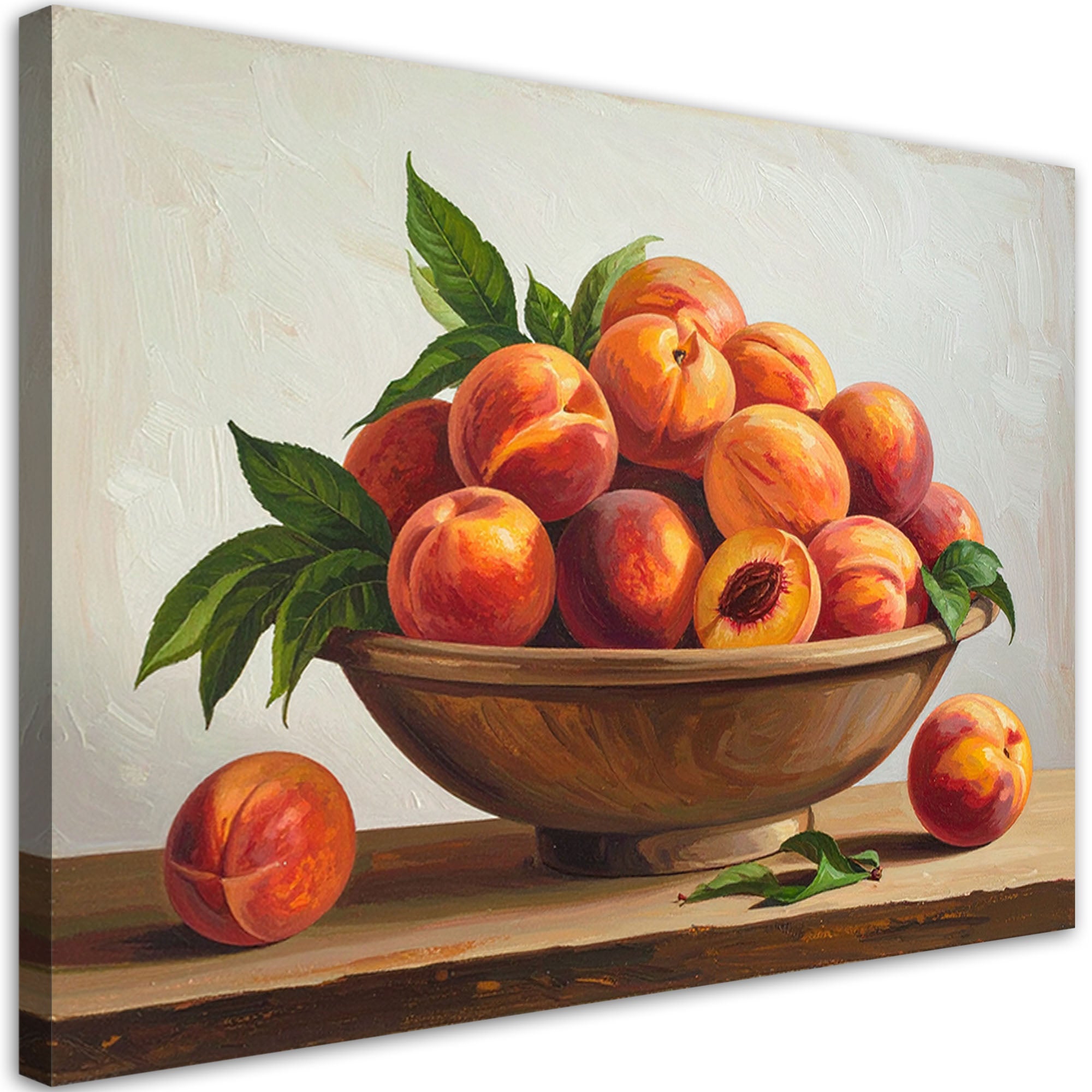 Obraz do kuchni jadalni restauracji, Brzoskwinie owoce natura 60x40