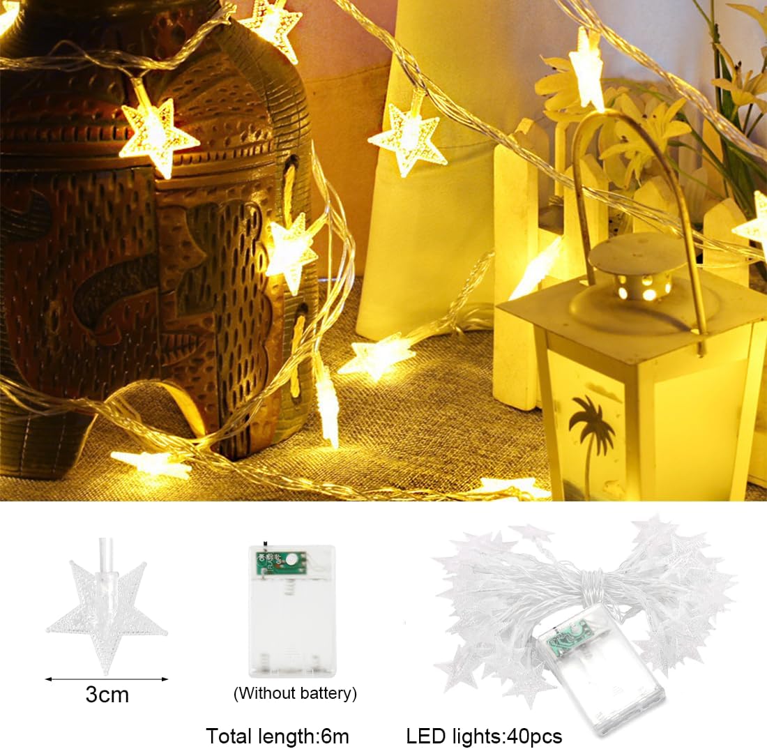 BXROIU 2 x 50 LEDs Stringa Luci a Batteria,Filo d'Argento 5 metri Ghirlanda,3 Modalità di Catena Luminosa per Feste, Matrimoni, Giardino e Decorazione Natalizia (Bianco Caldo, 2 Pezzi 5 metri