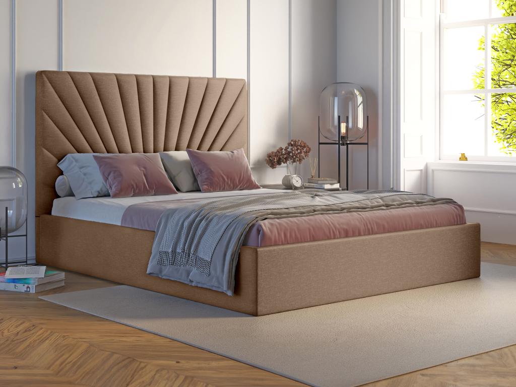 Pascal Tela Canapé abatible de 140 x 190 cm - Tela - Topo + Colchón - RILIODA de ...