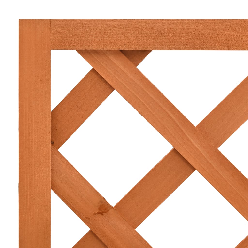 vidaXL Jardinière à treillis de jardin Orange 50x25x90cm Bois de sapin - 5