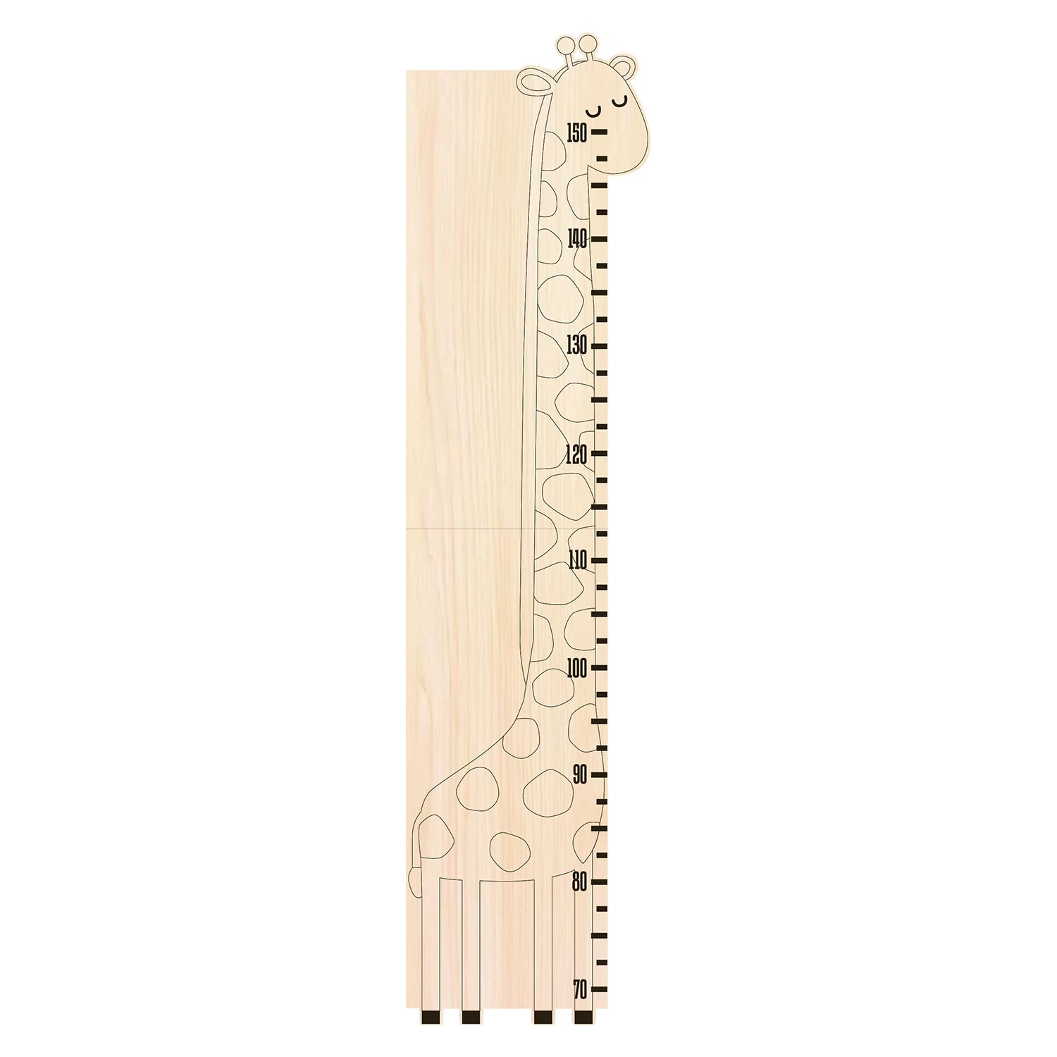 Porte-vêtements Mural En Bois Pour Enfants - Forme De Girafe Multicolore