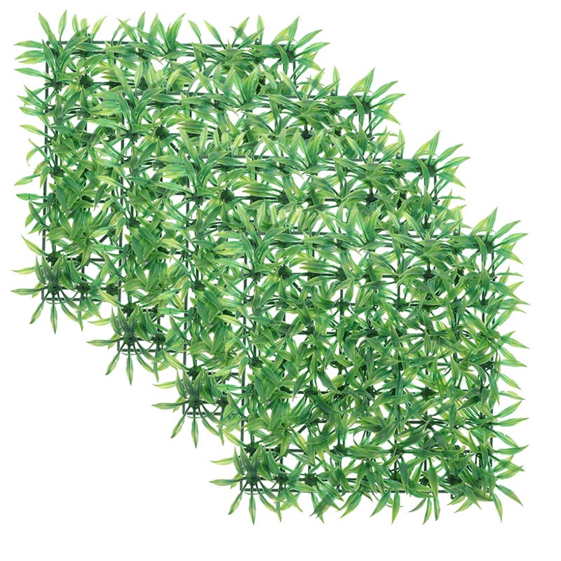4 sztuki sztucznych paneli do ogrodu wertykalnego, dekoracja ścienna ze sztucznej trawy, mata roślinna z ochroną UV, idealna na ściany, 25 cm x 25 cm