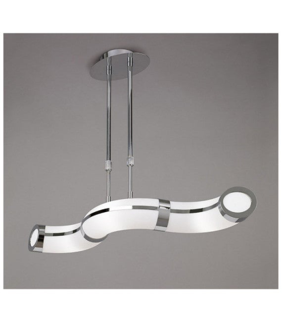 Plafonnier Guss Blanc, Chrome poli - 2
