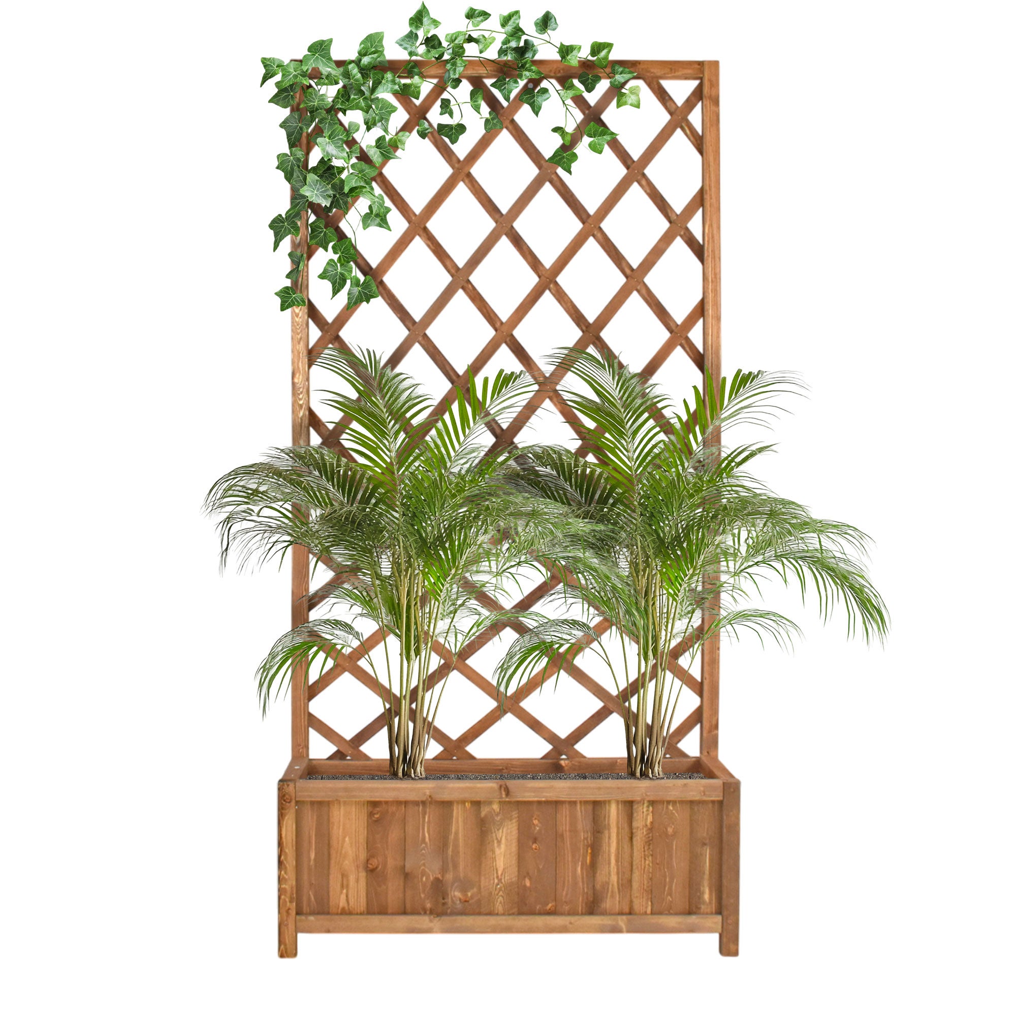 Dorothy - Jardinière en bois de cèdre imprégné avec espalier H180 cm - 2