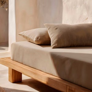 GAMUSI Lenzuolo sotto per letto 120 x 200 x 30 cm, 100% cotone