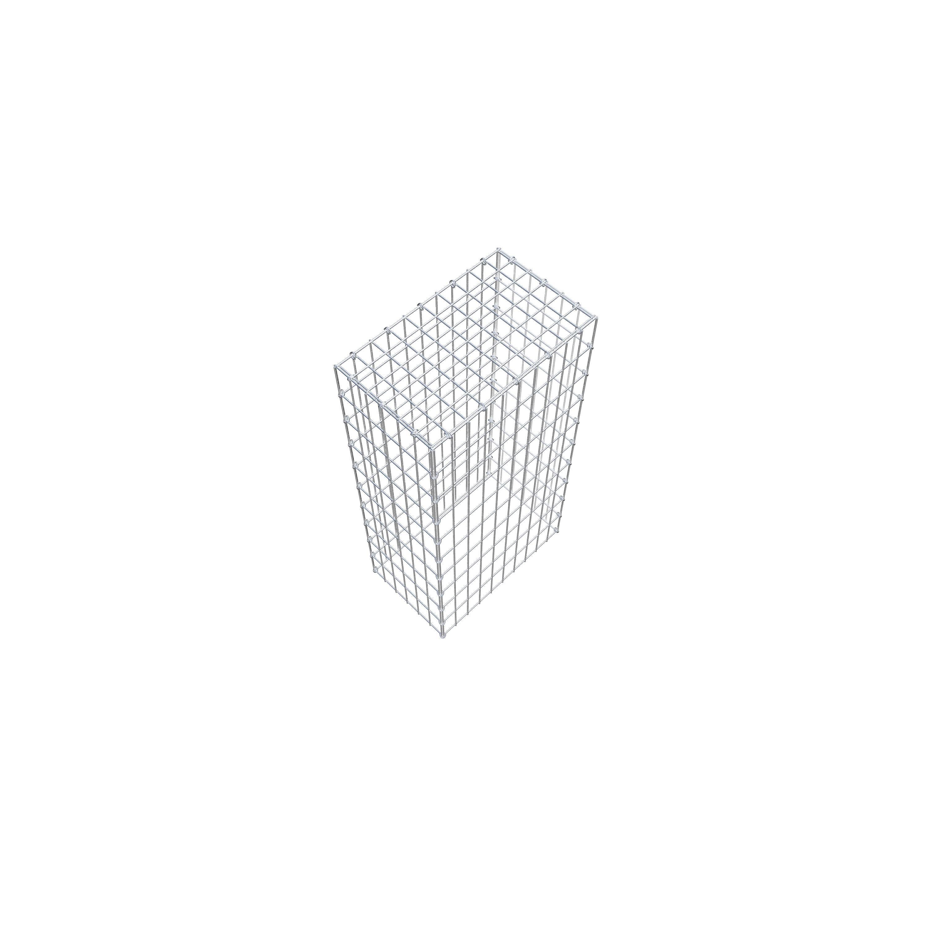 Gavión para apilar en acero galvanizado 100x30x50cm (LxAxP), malla 5 x 10cm, Anillo en C, sin rejilla inferior - 4