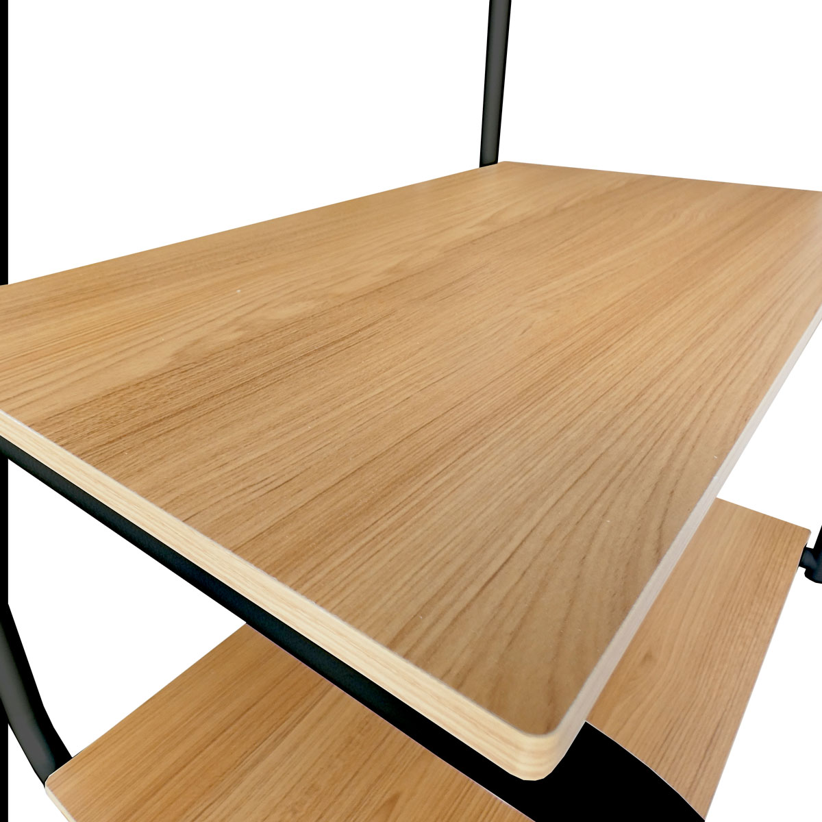 Portemanteau Metal Entrée Hall 2 Etagères 2 Barres Supérieures Noir Nyana Home - 5