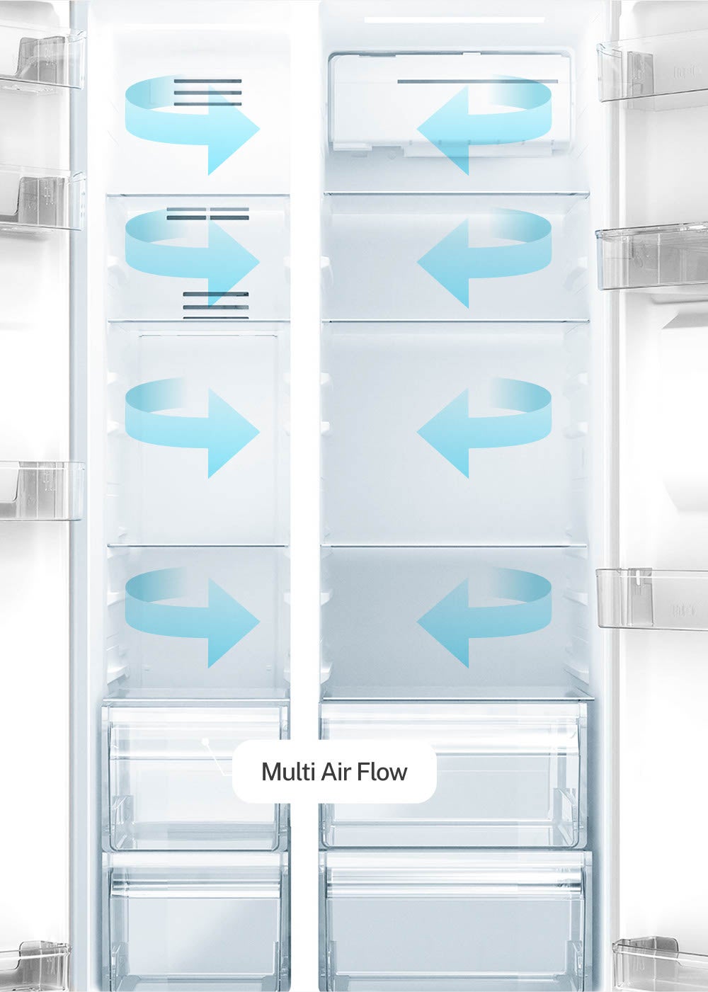 CREATE - FRIDGE STUDIO SIDE BY SIDE 550 - Réfrigérateur Side by Side 550 L No Frost- Noir - 5