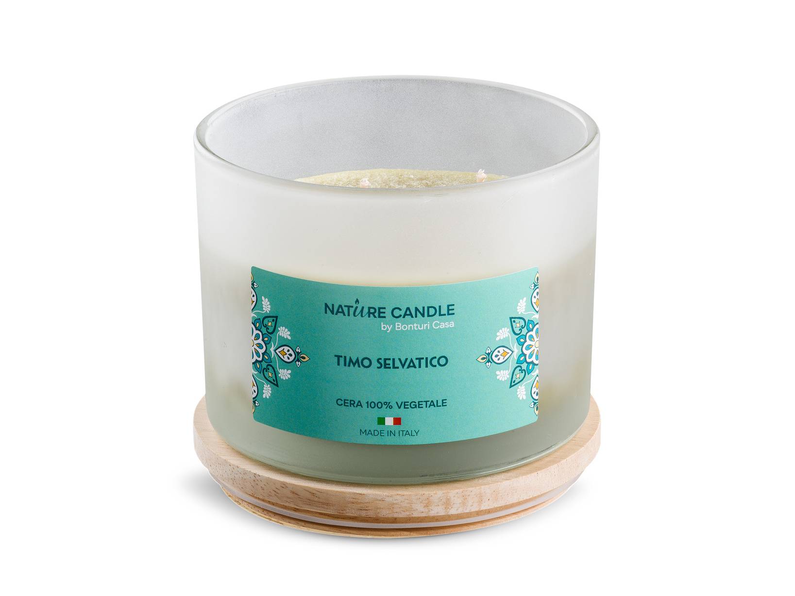 Bougie Parfumée Giara Orange Cannelle 510g Cire Végétale Mèche Bois - Magic Lights Made In Italy