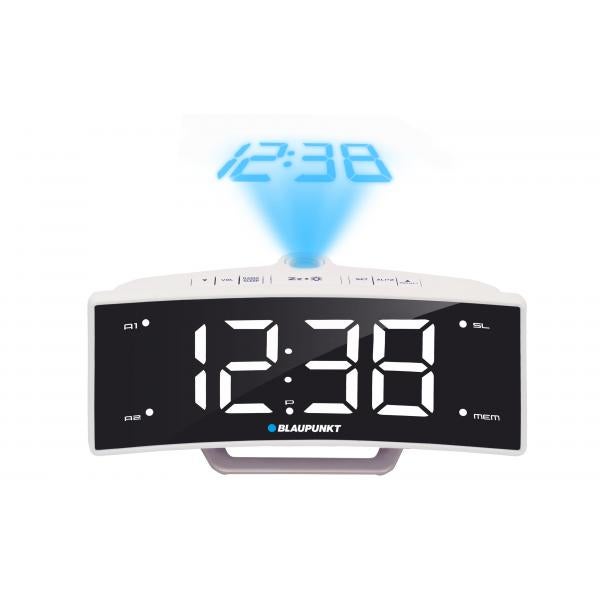 Radiobudzik FM alarm USB projektor Blaupunkt CRP7WH