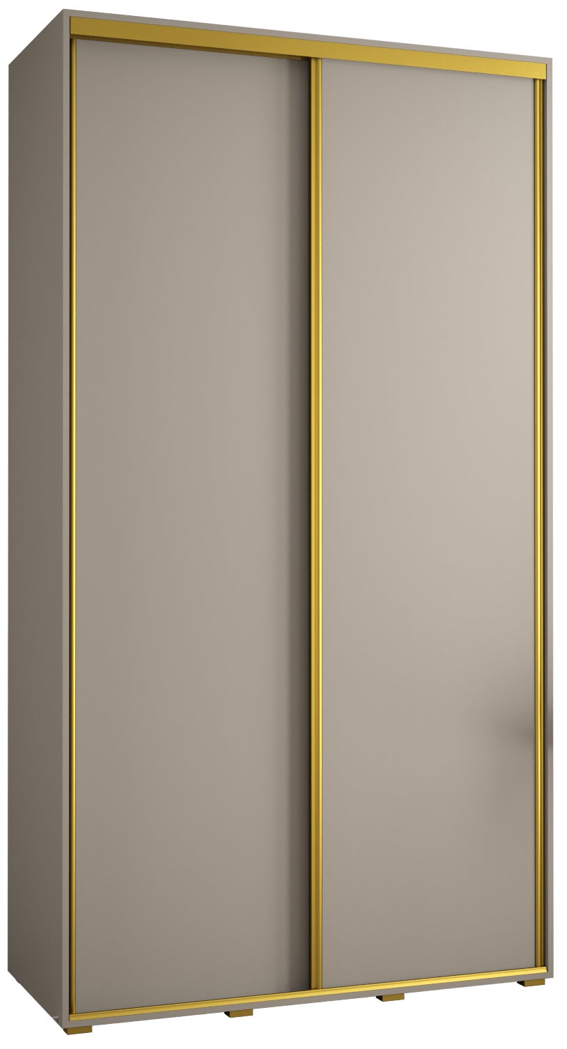 Szafa przesuwna wysoka Dakota 1 130 x 60 x 235,2 cm kaszmir + u. złoty - Abiks Meble