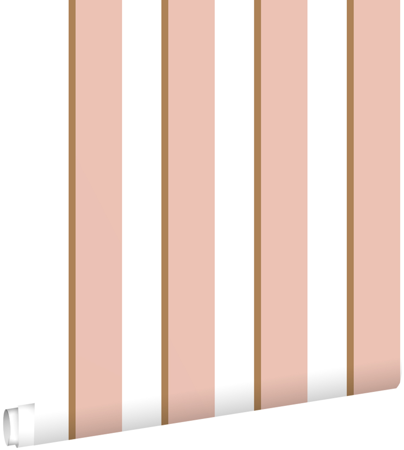 Tapeta paski różowymIbiałym - 50 x 900 cm - ESTAHOME