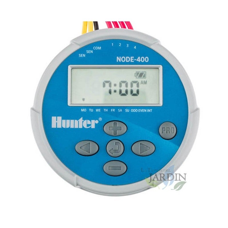 Programador de riego a baterías NODE400 Hunter, temporizador para hasta ...