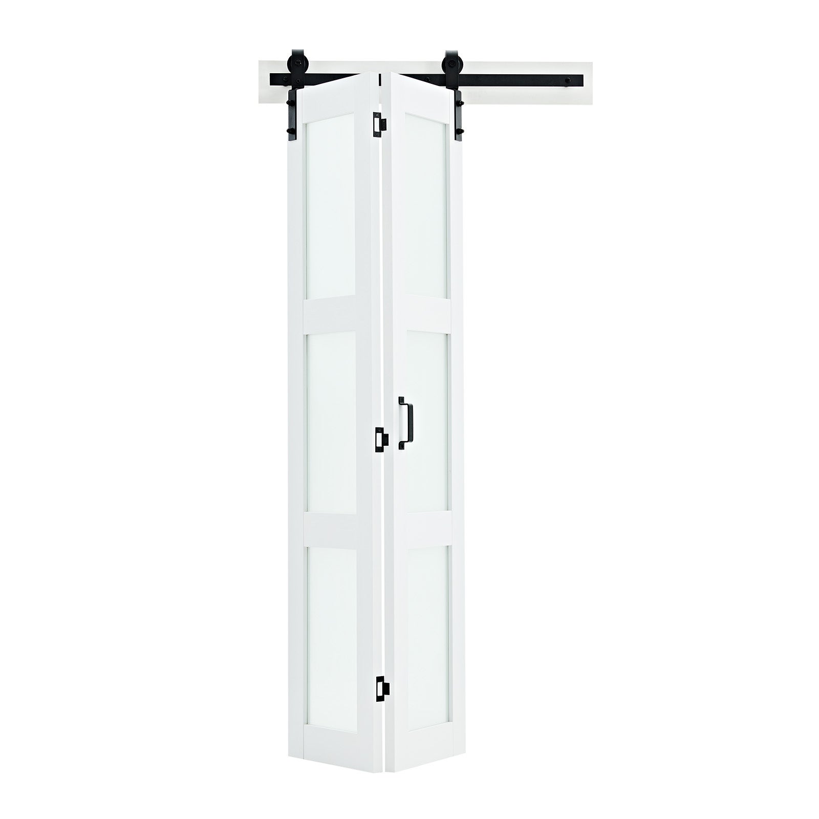 Porta scorrevole interna VEVOR 91,4x213,4 cm, per divisorio, camera da letto, soggiorno, armadio, ferramenta inclusa, pannelli preassemblati, bianco - 9