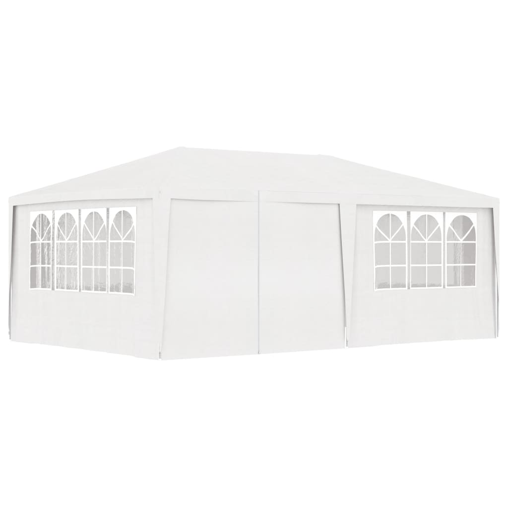 Tonnelle de jardin | Tente de réception et parois latérales 4x6 m Blanc 90 g/m² CFW63777 - 4
