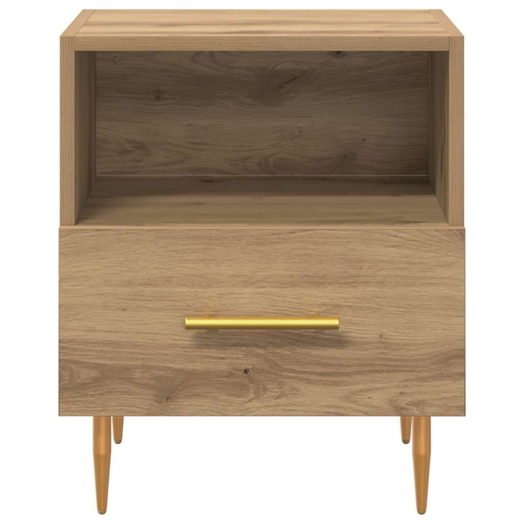 vidaXL Mesa de Noche Marrón 40 x 35 x 47.5 cm Madera contrachapada - 6