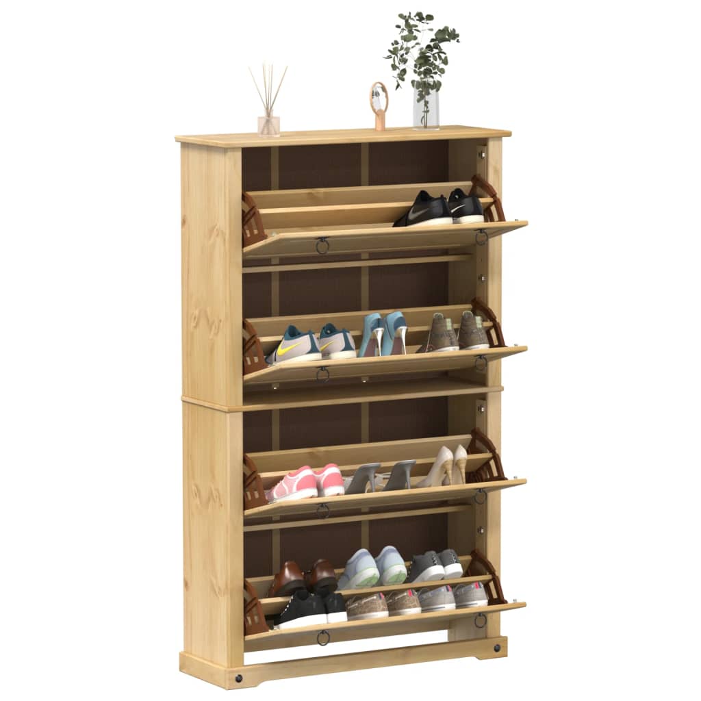 VidaXL Caja De Almacenaje Madera Maciza De Pino Blanco 59,5x36,5x33 Cm