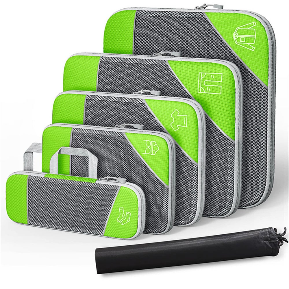 3 cubi di compressione espandibili, organizer da viaggio per bagagli e bagagli, organizer da viaggio per valigie (viola