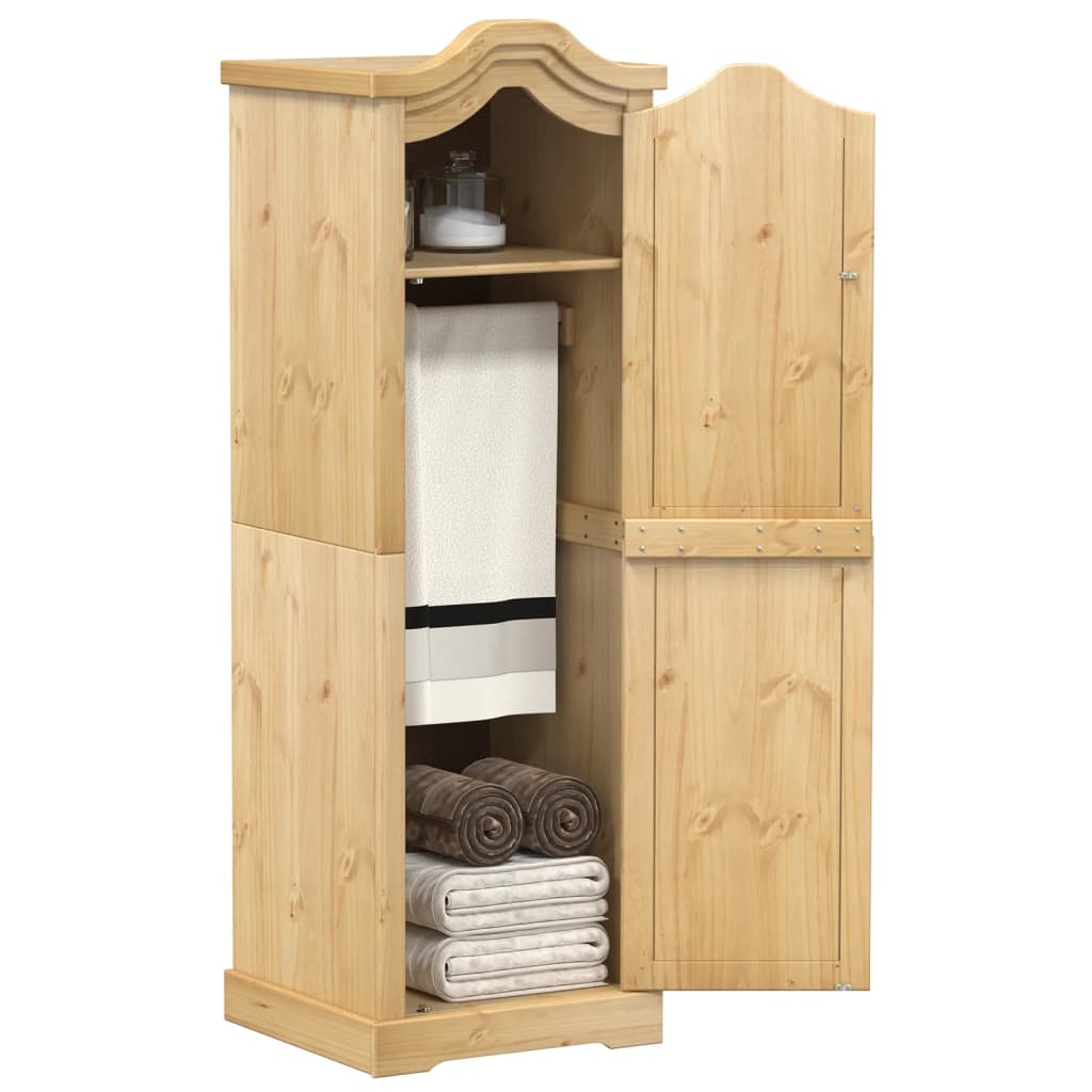 Garderobe Armoire Corona 55x52x170 cm bois de pin massif CFW53857