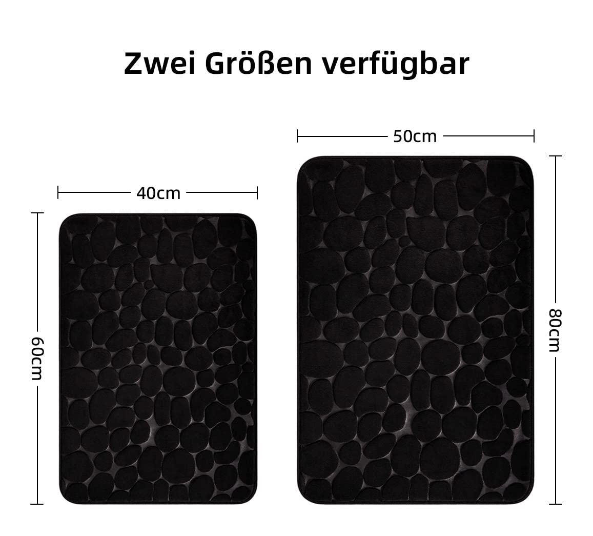 Ahhzyys Tappetino da Bagno a Forma di L, Antiscivolo, Assorbente