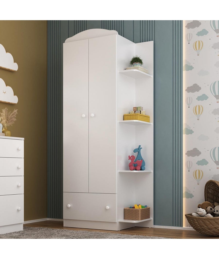 ARMADIO PER BAMBINI BIANCO TEKNA - 80 x 40 x 191,5 cm - 2