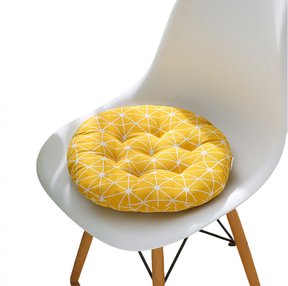 Coussins de Chaise Rond 40x40cm – Lot de 4, Idéal pour Jardin, Terrasse, Balcon, Confort Extérieur - 4