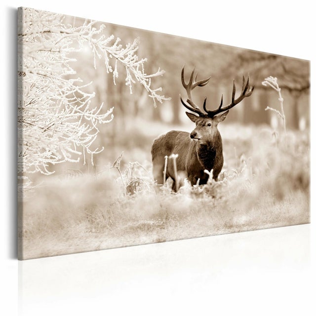 Tableau D'affichage Mural En Tissu Beige – Motif Cerf, Fabriqué Main (UK)