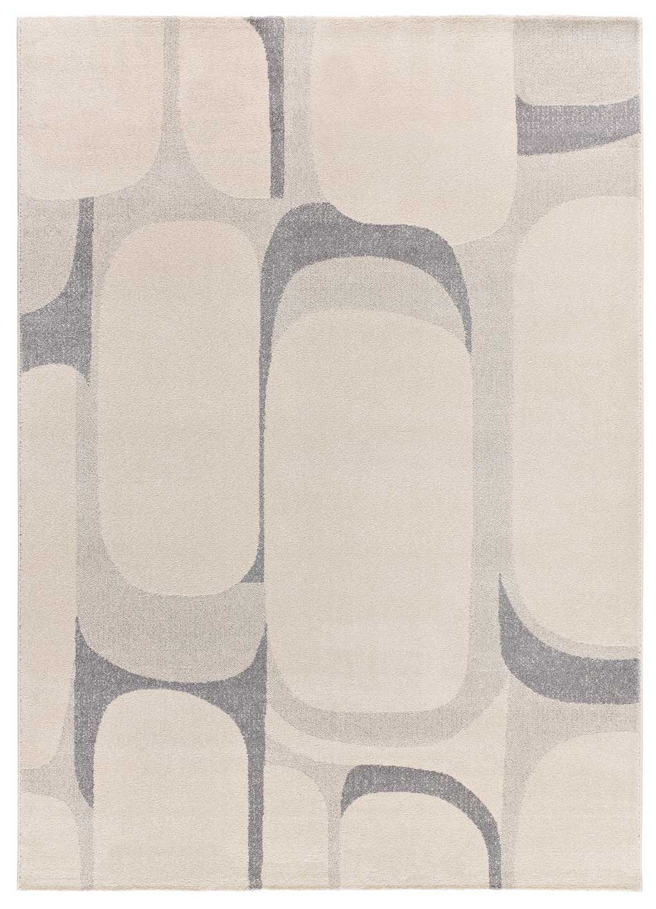 Tapis intérieur beige / gris rectangulaire l.200 x L.290 cm PORTO abstrait - ATTICGO - 2
