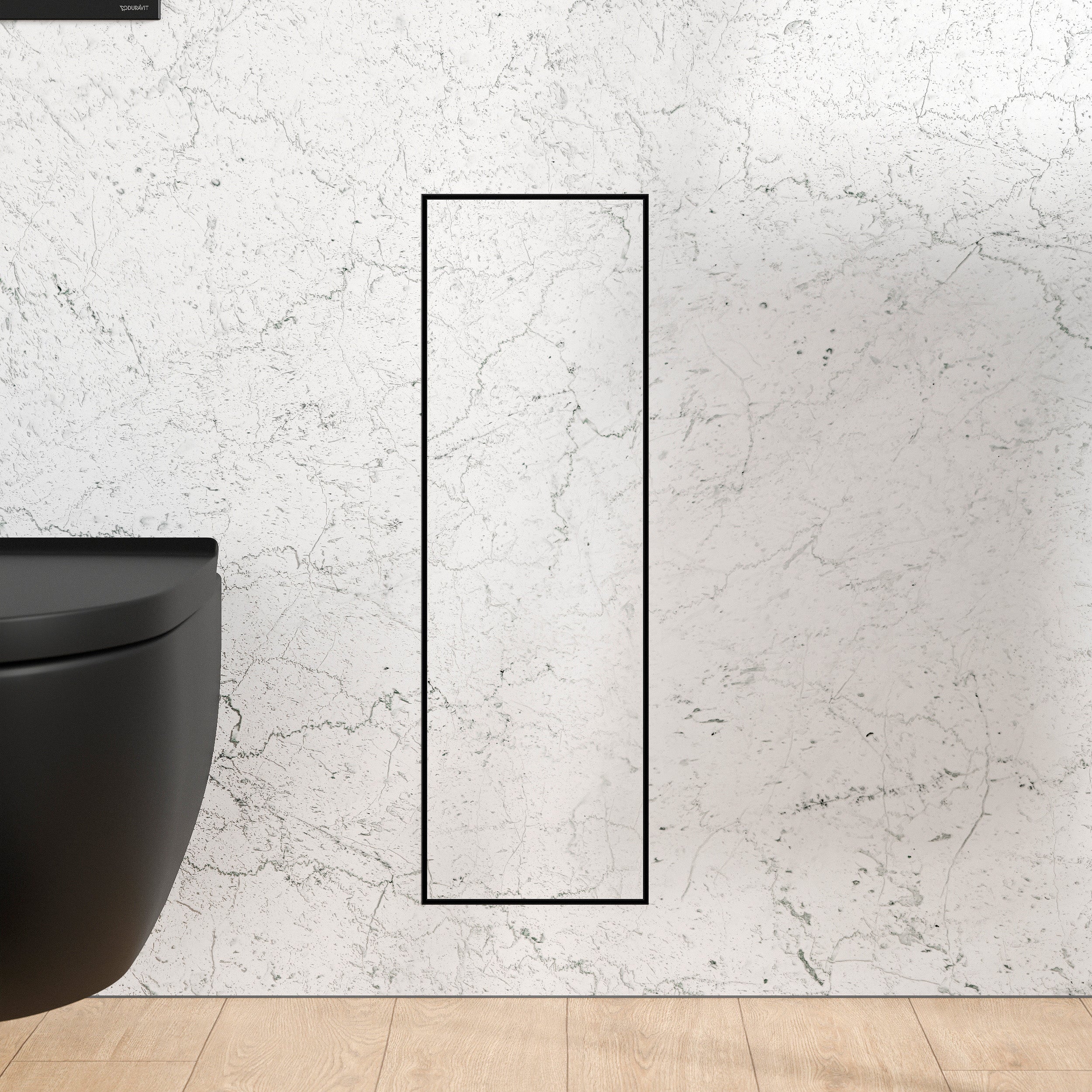 BERNSTEIN - Niche module à carreler acier inox WC encastré 16x16x58 (LxPxH) porte brosse toilettes + 1 étagère, charnière à gauche - RIA - 3