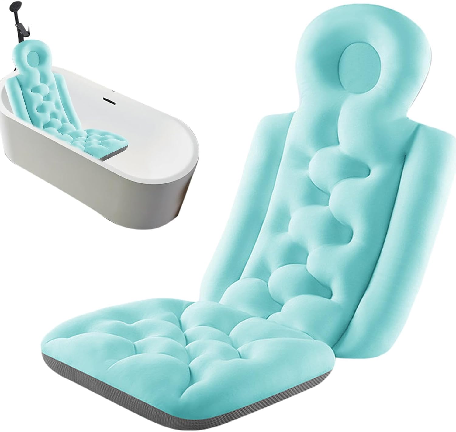 Poduszka do wanny – Mata pod głowę do pełnego spa w wannie, Poduszka pod głowę do całej wanny | Komfortowa poduszka pod głowę do