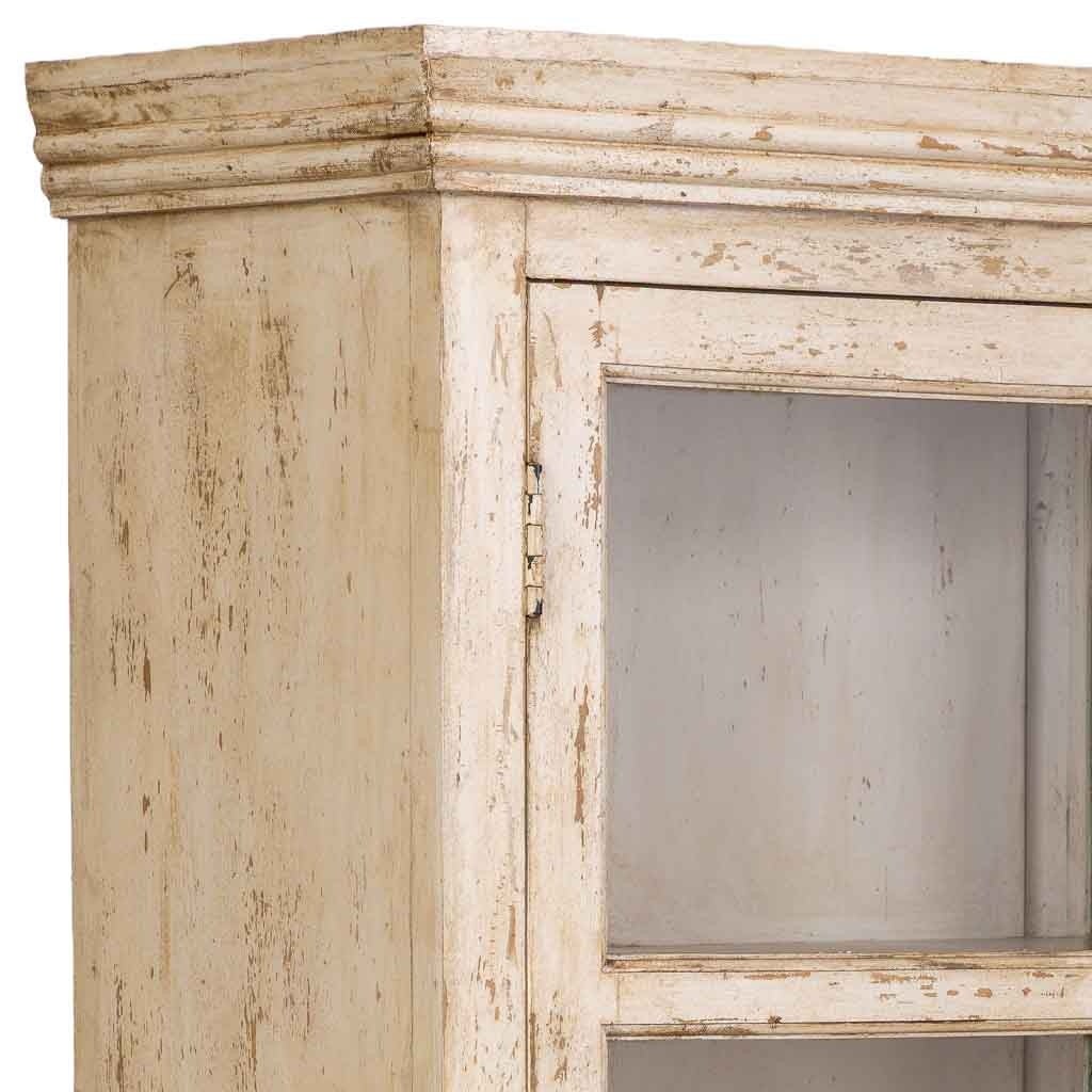 Vetrina in legno beige fatta a mano 105x40x180h cm - 6