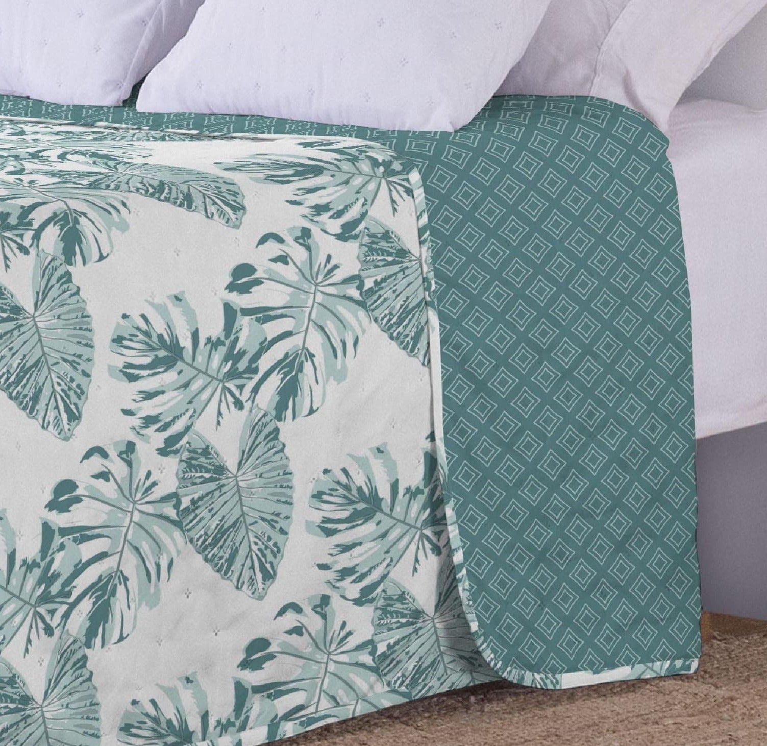Colcha Bouti Reversible Doble Cara Eder Cama 105cm Donegal Collections - 5