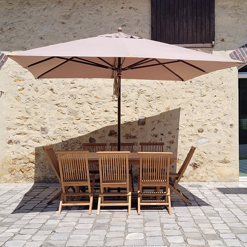 Parasol droit taupe 3x3 m Pegasia - 6
