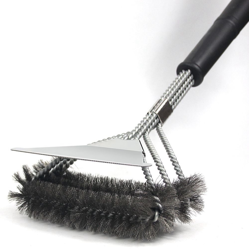 Brosse de nettoyage pour gril, brosse métallique pour four, brosse métallique à long manche sans spatule - 6