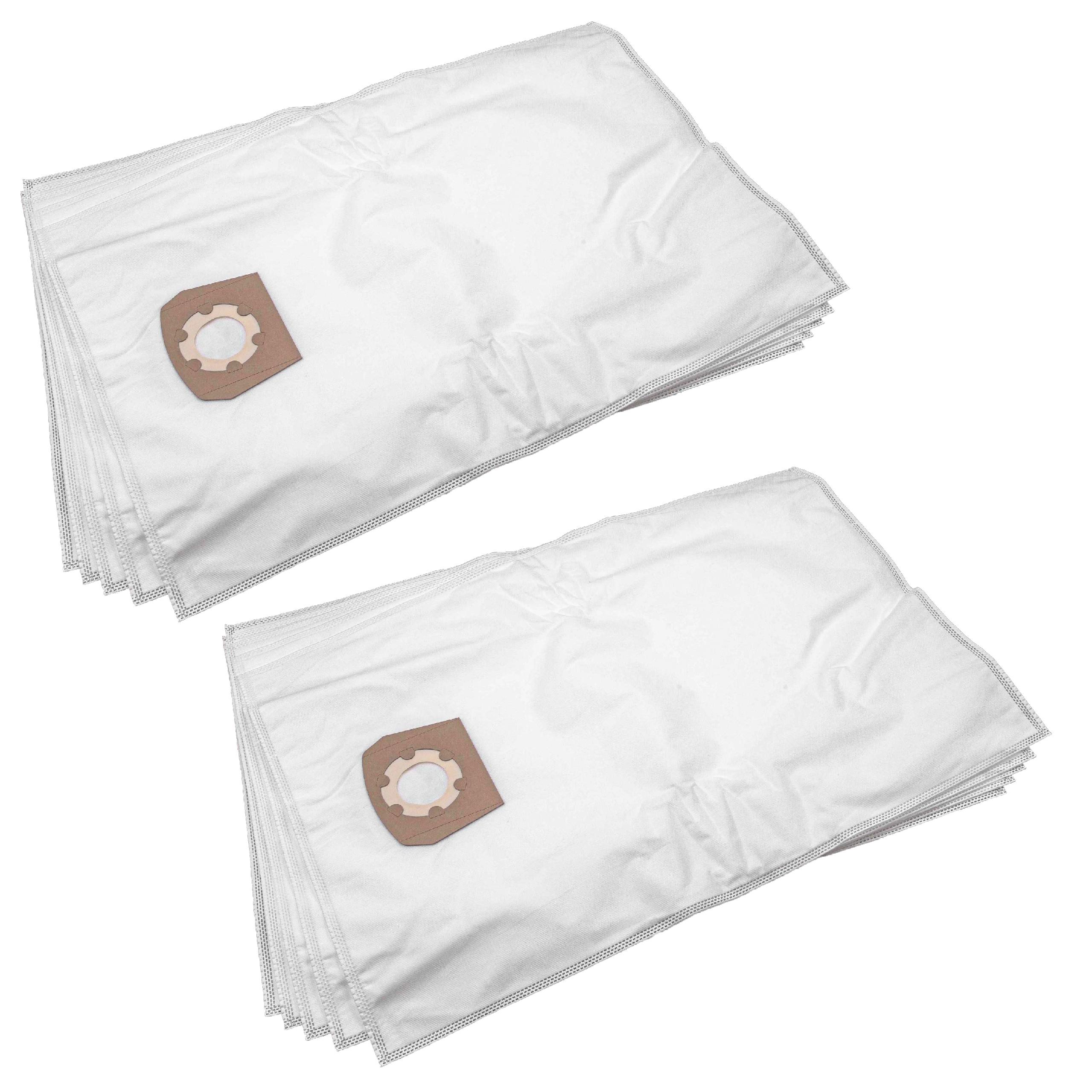 vhbw 10x Sacs compatible avec Kärcher NT 611 Eco, NT 611 Eco M aspirateur - microfibres non tissées, volume de 30l, 33cm x 27cm, blanc - 2