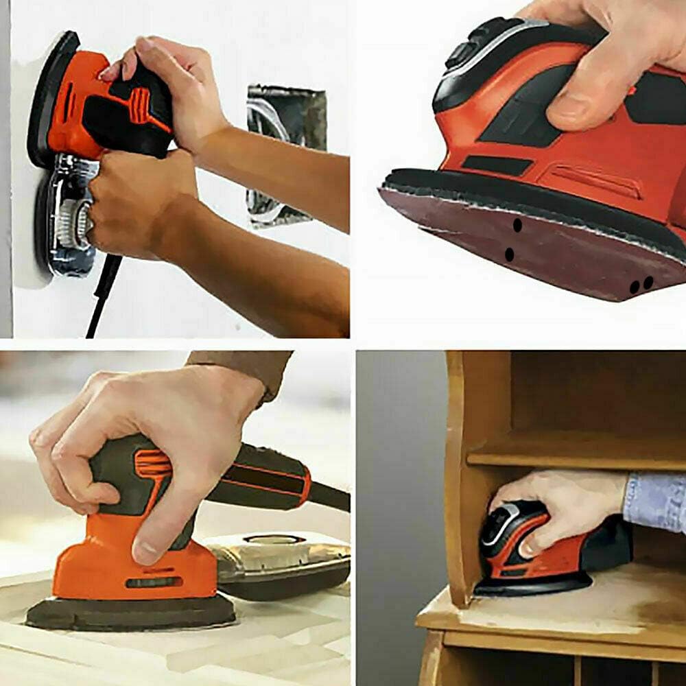 50 folhas de lixa para lixadeira, grãos 40/60/80/120/240, para lixadeira Black and Decker Detail Palm - 5