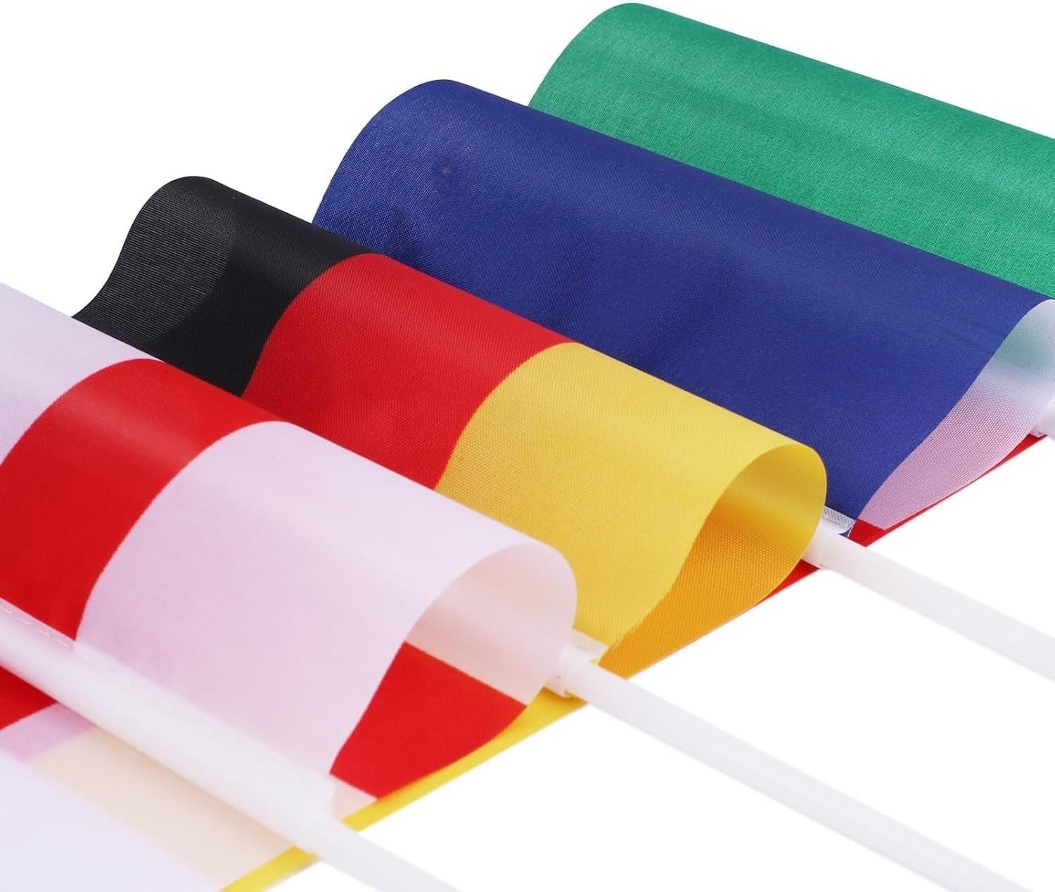 Drapeaux de la coupe du monde de football des 48 nations 2026, drapeau décoratif de la coupe du monde 14 x 21 cm avec mât blanc de 30 cm - 6
