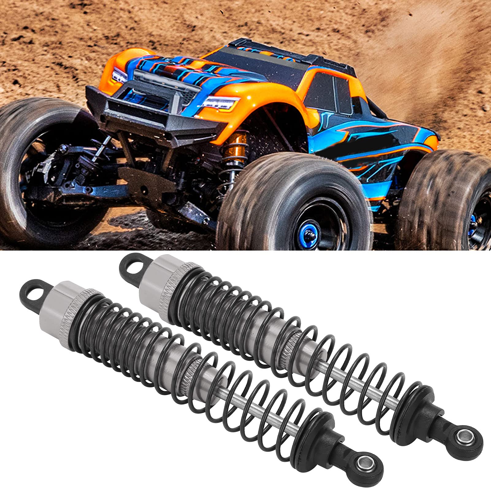 Ammortizzatore regolabile da 110 mm, a molla completamente in metallo, adatto per Traxxas Slash 2WD (colore personalizzato) - 2