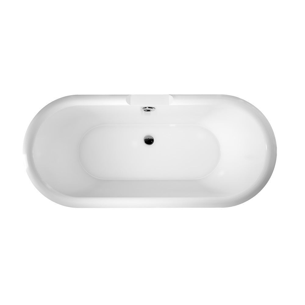 Baignoire sur pieds rétro CHELSEA Blanche 170 cm Pieds d'Aigle Cuivre rouge vieilli - 6