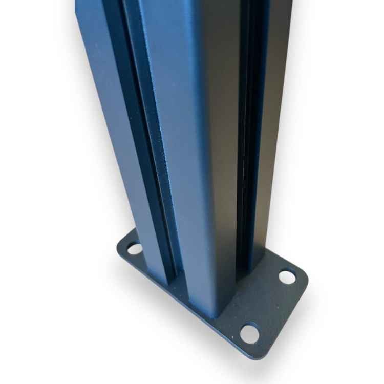 Słupki ogrodzeniowe 2 sztuki czarne aluminium 180 cm. Zawiera śruby i kotwy