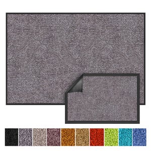 Tapis KARAT 80x250 Cm Gris - Pour Salon, Cuisine, Couloir - Antidérapant, Antistatique, Compatible Chauffage Au Sol - Fabriqué En Allemagne