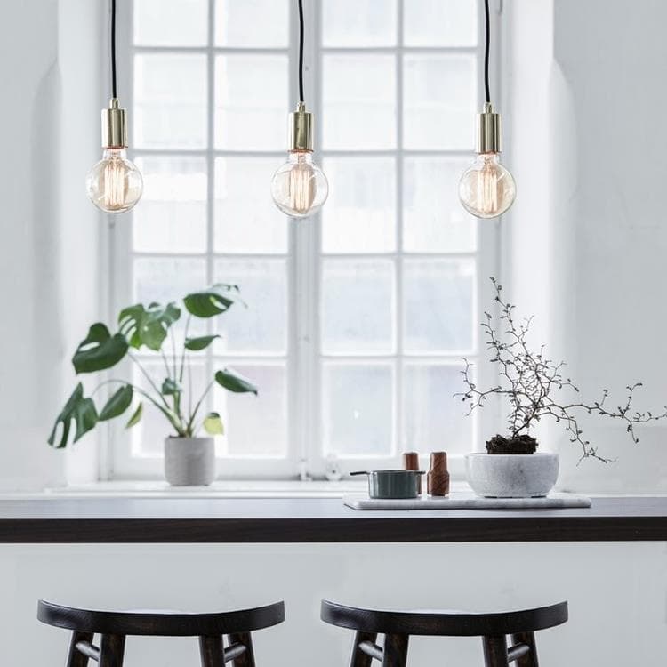 SKY-Suspension barre 3 lumières Métal L68cm - - 2