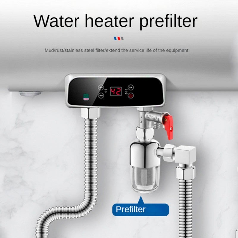Pequeno filtro de água em aço inoxidável, anticalcário, para aquecedores de água elétricos. - 2
