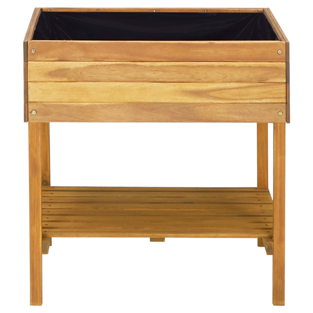 Fioriera rialzata 78,5 x 58,5 x 78,5 cm giardino piante fiori legno massello di acacia 02_0000851 - 3