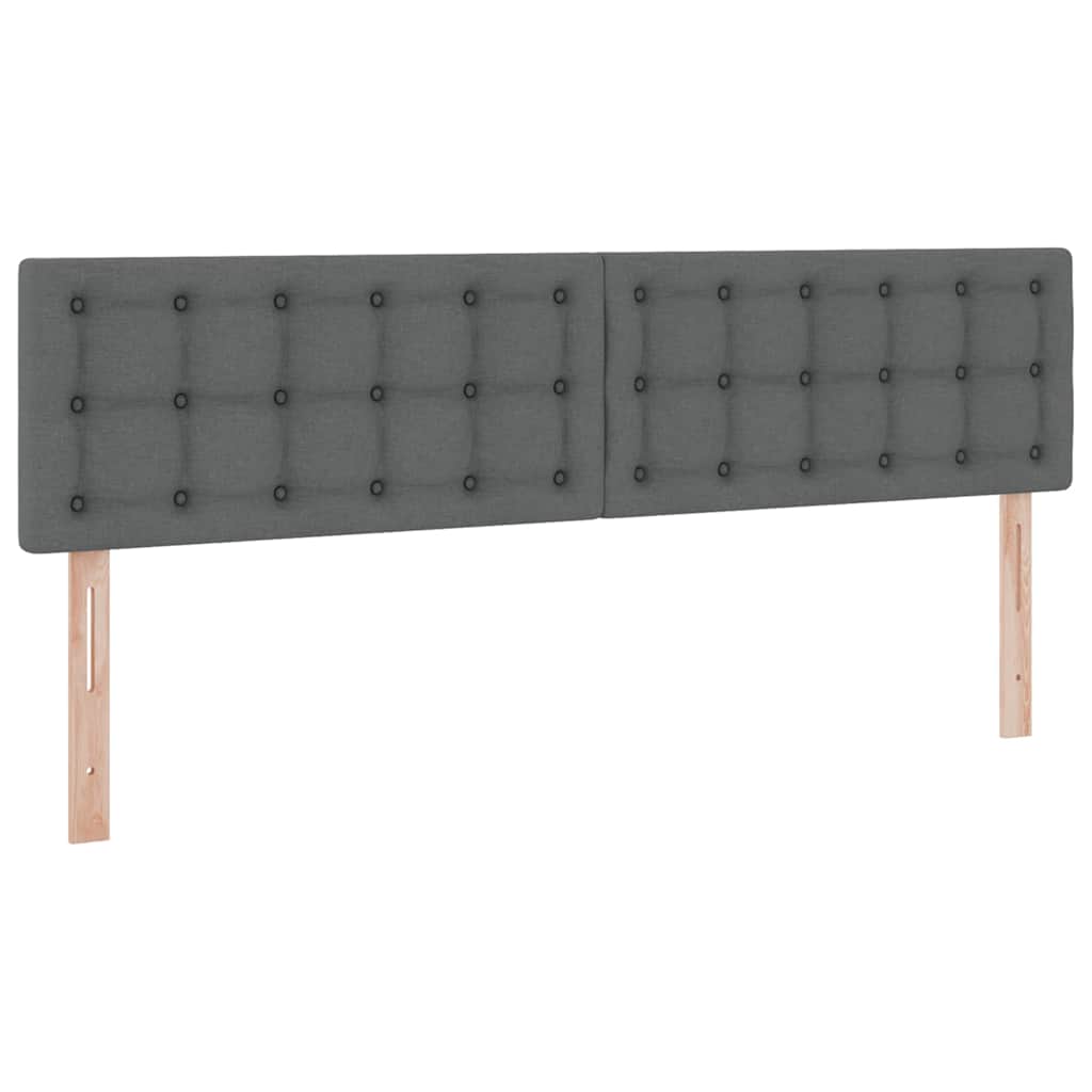 Lit avec rangement et matelas Gris foncé 160 x 200 cm Velours - 9