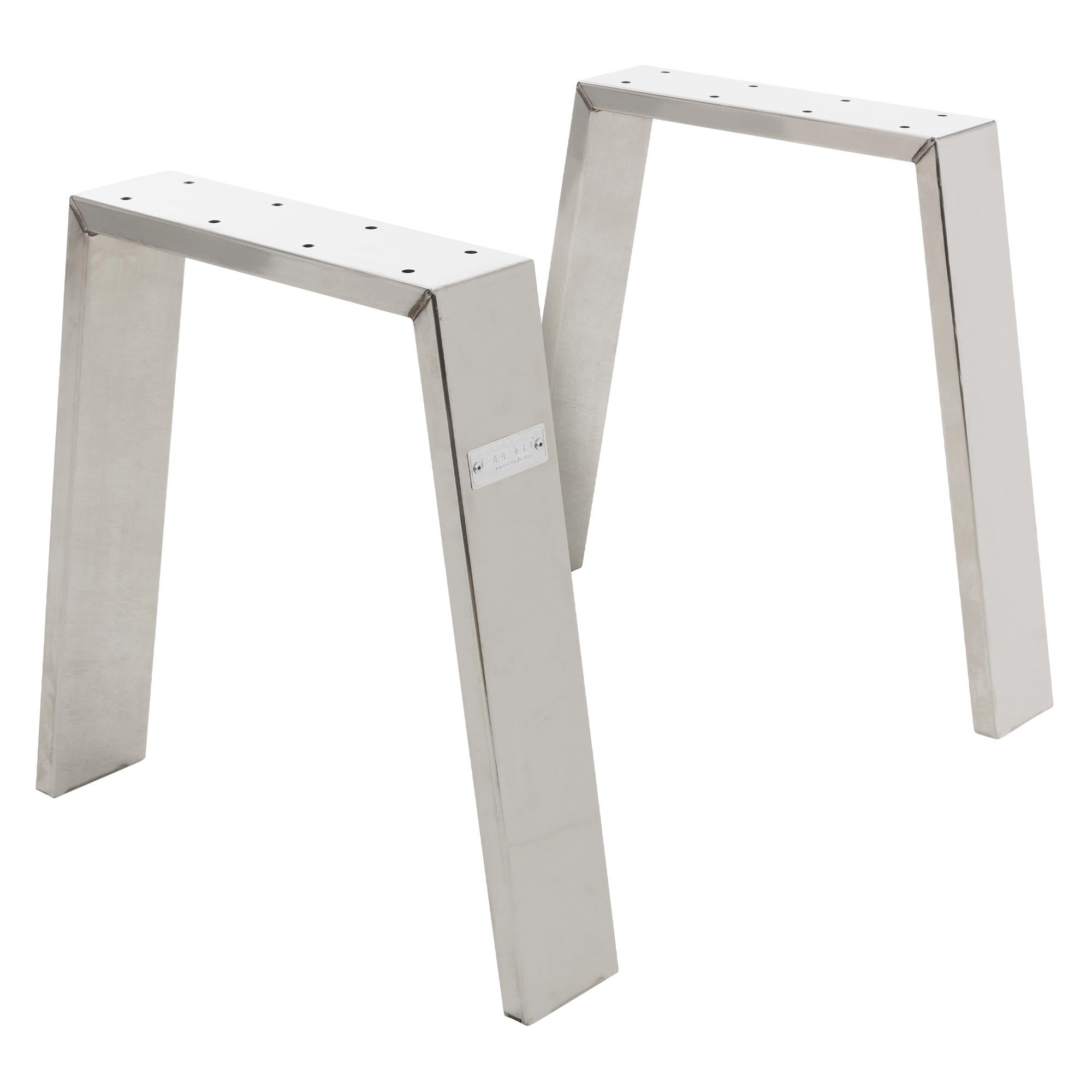 ML-Design Juego de 4 Patas de Mesa Inclinadas 30cm Negro Brillante de Acero con Recubrimiento en Polvo, Perfil 8x8cm, Pies en Ángulo 96° para Muebles, Mesitas de Centro, Bancos o Aparadores