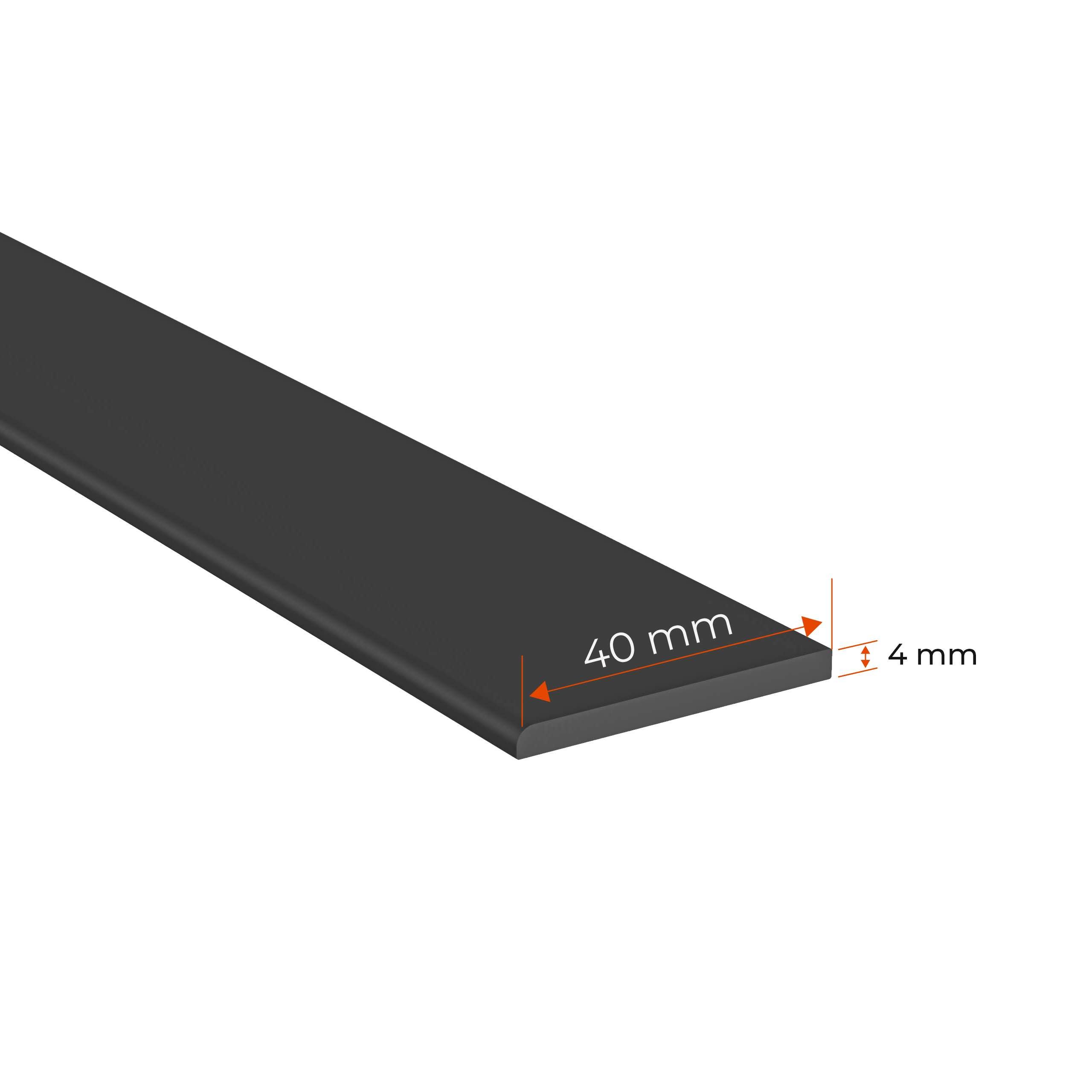 Profilé plat PVC LP 40 mm pour finition d'escaliers fermés - 150 cm, beige - 3